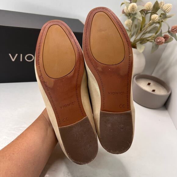 Vionic Willa II Slip-on Leather Slip On Flat Metallic Gold Women's 9.5M - Picture 8 of 10